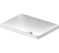 Duravit D-Neo lavabo encastré, 600x440mm, sans trou pour robinet, sans trop-plein, blanc brillant, poli, 0358600079