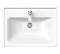 Duravit D-Neo lavabo pour meuble 23676500001 65cm, blanc wondegrliss, avec trou pour robinet et trop-plein
