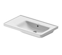 Duravit D-Neo - Lavabo pour meuble 80x48 cm, sans trou pour robinetterie, blanc 2370800060