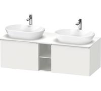 Duravit D-Neo lavabo sous plan suspendu (découpe côté contribuant), 1400x459x550mm, 2 tiroirs, 2 compartiments ouverts, avec poignée chrome, DE4950B10180000