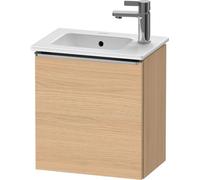 Duravit D-Neo lavabo suspendu, 410x440x274mm, 1 porte, charnières à droite, avec poignée acier inox brossé, DE4259R70300000