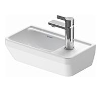 Duravit D-Neo lave-mains 07394000411 40x22cm, vasque à gauche, sans trop-plein, avec banc à trou pour robinetterie, avec trou pour robinetterie, à droite, blanc WonderGliss