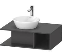 Duravit D-Neo Meuble sous-lavabo en console suspendu, 800x260x550mm, 1 compartiment ouvert sur le côté recnts, DE492804949, Couleur: Décor graphite mat