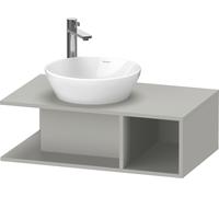 Duravit D-Neo Meuble sous-lavabo en console suspendu, Compact, 800x260x480mm, 1 compartiment ouvert sur le côté à droite, DE491800707, Couleur: DÃ©cor gris bÃ©ton mat