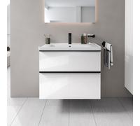 Duravit D-Neo bâti-support lavabo suspendu, 784x625x452mm, 1 tiroir, avec poignée diamant noir, DE43550BD220000