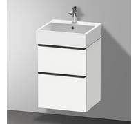 Duravit D-Neo bâti-support lavabo suspendu, 484x625x442mm, 1 tiroir, avec poignée diamant noir, DE43700BD180000