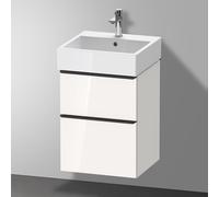 Duravit D-Neo bâti-support lavabo suspendu, 484x625x442mm, 1 tiroir, avec poignée diamant noir, DE43700BD220000