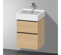 Duravit D-Neo bâti-support lavabo suspendu, 484x625x442mm, 1 tiroir, avec poignée diamant noir, DE43700BD300000