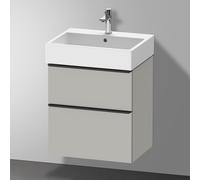 Duravit D-Neo bâti-support lavabo suspendu, 584x625x442mm, 1 tiroir, avec poignée diamant noir, DE43710BD070000
