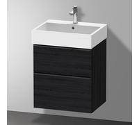 Duravit D-Neo bâti-support lavabo suspendu, 584x625x442mm, 1 tiroir, avec poignée diamant noir, DE43710BD160000