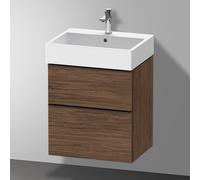 Duravit D-Neo bâti-support lavabo suspendu, 584x625x442mm, 1 tiroir, avec poignée diamant noir, DE43710BD210000