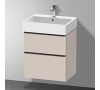 Duravit D-Neo bâti-support lavabo suspendu, 584x625x442mm, 1 tiroir, avec poignée diamant noir, DE43710BD910000