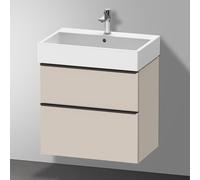 Duravit D-Neo bâti-support lavabo suspendu, 684x625x442mm, 1 tiroir, avec poignée diamant noir, DE43720BD910000