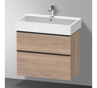 Duravit D-Neo bâti-support lavabo suspendu,784x625x442mm, 1 tiroir, avec poignée diamant noir, DE43730BD550000