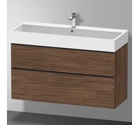 Duravit D-Neo bâti-support lavabo suspendu, 1184x625x442mm, 1 tiroir, avec poignée diamant noir, DE43750BD210000