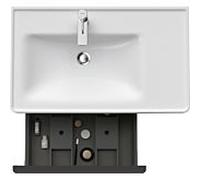 Duravit D-Neo meuble sous-vasque DE425802121 78,4 x 45,2 cm, Noyer Foncé Décor , 2000 , match3, élément étagère sur le côté