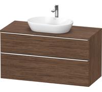 Duravit D-Neo Meuble sous-vasque en console suspendu, 1200x664x550mm, 1 tiroir, avec poignée chrome, DE4969010210000, Couleur: DÃ©cor noyer foncÃ©