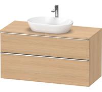 Duravit D-Neo Meuble sous-vasque en console suspendu, 1200x664x550mm, 1 tiroir, avec poignée chrome, DE4969010300000, Couleur: Décor chêne naturel