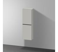 Duravit D-Neo armoires mi-hautes, 400x1320x240mm, 1 porte, charnières à gauche, 4 tablettes en verre, poignée noir diamant, DE1318LBD070000, Couleur: DÃ©cor gris bÃ©ton mat