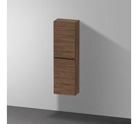 Duravit D-Neo armoires mi-hautes, 400x1320x240mm, 1 porte, charnières à gauche, 4 tablettes en verre, poignée noir diamant, DE1318LBD210000, Couleur: Décor noyer foncé mat