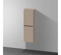 Duravit D-Neo armoires mi-hautes, 400x1320x240mm, 1 porte, charnières à gauche, 4 tablettes en verre, poignée noir diamant, DE1318LBD750000, Couleur: Décor lin mat