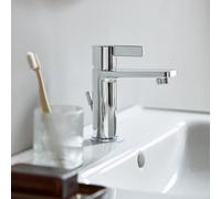 Duravit Mitigeur de lavabo D-Neo DE1021001010, monocommande FreshStart, bec 109 mm, bonde, chrome