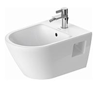 Duravit D-Neo mur Bidet 2295150000 37x54cm, avec trou pour robinet, trop-plein, plage de robinet, blanc