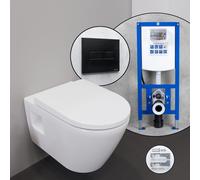 Duravit D-Neo Pack complet cuvette suspendue et bâti-support neeos,, 45780900A1+16601BM#SET,