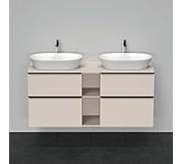Duravit D-Neo meuble sous-lavabo DE4970B9191 140 x 55 cm, Taupe Matt , suspendu, 4 tiroirs, console 2000 , vasque des deux côtés