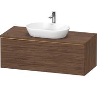 Duravit D-Neo, sous-lavabo en console suspendu, 1200x459x550mm, 1x tiroir, avec poignée bronze brossé, DE4949004210000, Couleur: DÃ©cor noyer foncÃ©
