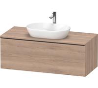 Duravit D-Neo, sous-lavabo en console suspendu, 1200x459x550mm, 1x tiroir, avec poignée noir diamant, DE49490BD550000, Couleur: Décor chêne marbré
