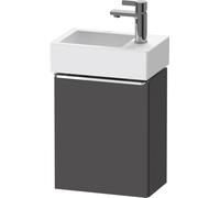 Duravit D-Neo, sous-lavabo en console suspendu, 364x440x222mm, 1 porte, charnières à droite, avec poignée chromée, DE4218R10490000
