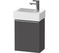 Duravit D-Neo, sous-lavabo en console suspendu, 364x440x222mm, 1 portes, charnières à droite, avec poignée acier inox brossé, DE4218R70490000