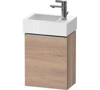 Duravit D-Neo, sous-lavabo en console suspendu, 364x440x222mm, 1 portes, charnières à droite, avec poignée acier inox brossé, DE4218R70550000