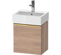Duravit D-Neo, sous-lavabo en console suspendu, 434x440x322mm, 1 porte, charnières à droite, avec poignée or poli, DE4217R34550000