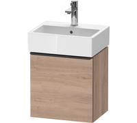 Duravit D-Neo, sous-lavabo en console suspendu, 434x440x322mm, 1 portes, charnières à droite, avec poignée noir diamant, DE4217RBD550000, Couleur: Décor chêne marbré
