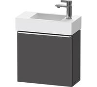 Duravit D-Neo, sous-lavabo en console suspendu, 484x440x222mm, 1 porte, charnières à droite, avec poignée chromée, DE4219R10490000