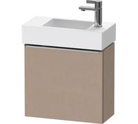 Duravit D-Neo, sous-lavabo en console suspendu, 484x440x222mm, 1 porte, charnières à droite, avec poignée acier inox brossé, DE4219R70750000
