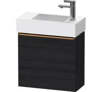Duravit D-Neo, sous-lavabo en console suspendu, 484x440x222mm, 1 porte, charnières à droite, avec poignée bronze brossé, DE4219R04160000