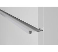 Duravit D-Neo, sous-lavabo en console suspendu, 484x440x222mm, 1 porte, charnières à gauche, avec poignée acier inox brossé, DE4219L70220000