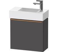 Duravit D-Neo, sous-lavabo en console suspendu, 484x440x222mm, 1 porte, charnières à gauche, avec poignée bronze brossé, DE4219L04490000