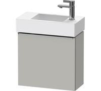 Duravit D-Neo, sous-lavabo en console suspendu, 484x440x222mm, 1 porte, charnières à gauche, avec poignée acier inox brossé, DE4219L70070000