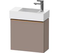 Duravit D-Neo, sous-lavabo en console suspendu, 484x440x222mm, 1 porte, charnières à gauche, avec poignée bronze brossé, DE4219L04430000