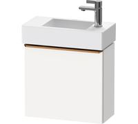 Duravit D-Neo, sous-lavabo en console suspendu, 484x440x222mm, 1 porte, charnières à gauche, avec poignée bronze brossé, DE4219L04180000