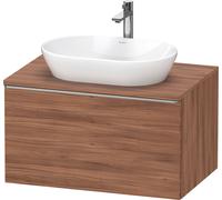 Duravit D-Neo, sous-lavabo en console suspendu, 800x459x550mm, 1x tiroir, avec poignée acier inox brossé, DE4947070790000, Couleur: Décor noyer mat