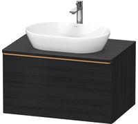 Duravit D-Neo, sous-lavabo en console suspendu, 800x459x550mm, 1x tiroir, avec poignée bronze brossé, DE4947004160000, Couleur: Décor chêne noir mat