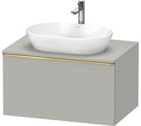Duravit D-Neo, sous-lavabo en console suspendu, 800x459x550mm, 1x tiroir, avec poignée or poli, DE4947034070000, Couleur: DÃ©cor gris bÃ©ton mat