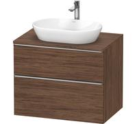 Duravit D-Neo, sous-lavabo en console suspendu, 800x664x550mm, 1x tiroir, 1x tiroir à barrettes, avec poignée acier inox brossé, DE4967070210000