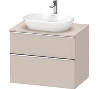 Duravit D-Neo, sous-lavabo en console suspendu, 800x664x550mm, 1x tiroir, 1x tiroir, avec poignée chrome, DE4967010910000, Couleur: DÃ©cor taupe mat