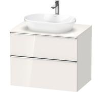 Duravit D-Neo, sous-lavabo en console suspendu, 800x664x550mm, 1x tiroir, 1x tiroir, avec poignée chrome, DE4967010220000, Couleur: Décor blanc brillant